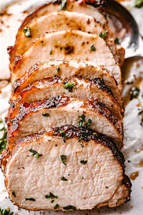 The most incredible Garlic Balsamic Pork Loin Roast you will ever taste is totally easy and lo ...