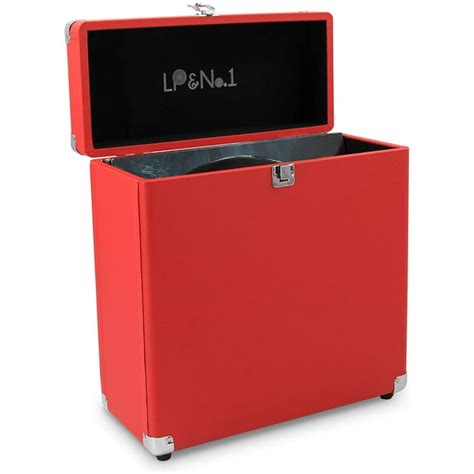 LP&No.1 Vinyl Record Storage Box,Portable Record Carrying Case for 30 ...