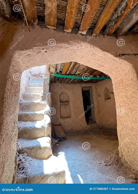 Interior of a Mud Brick House in a Ruined Village Birkat Al Mouz, Oman ...