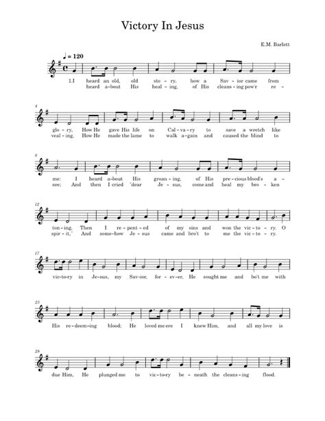 Victory in Jesus – Eugene Bartlett - piano tutorial