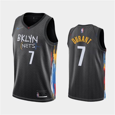 Men Kevin Durant #7 Brooklyn Nets Black 2020-21 City Jersey - Kevin Durant Nets Jersey - kyrie ...