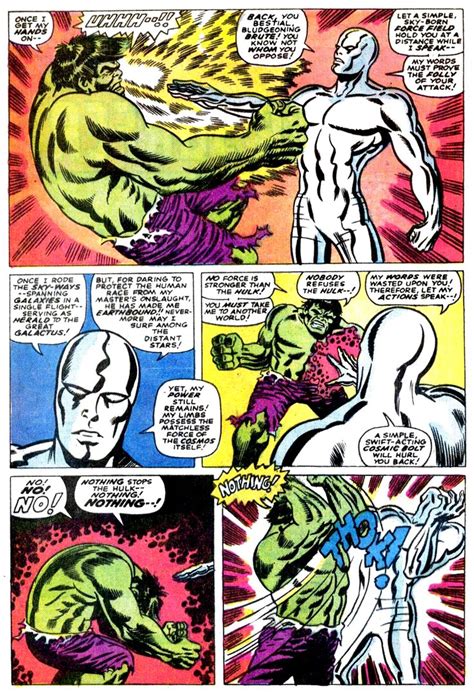 The Hulk Vs The Silver Surfer by Marie Severin | Silver surfer comic ...