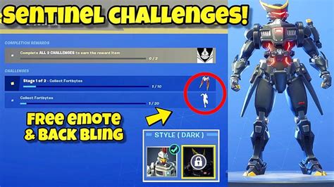 NEW SENTINEL SKIN CHALLENGES & EDIT STYLES SHOWCASED! HOT WING BACK BLING, JUMP JETS EMOTE ...