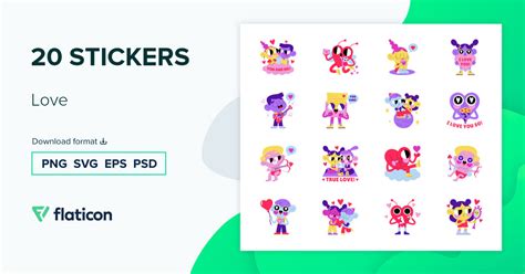 Pack of free Love stickers (SVG, PNG) | Flaticon