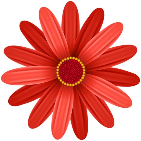 Red Flower Transparent PNG Clip Art Image | Art images, Clip art, Flower printable