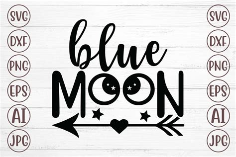 Blue Moon Graphic by Svgmaker · Creative Fabrica