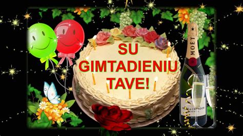 ♫♥♫ Sveikinimas SU GIMTADIENIU ! ♫♥♫ - YouTube