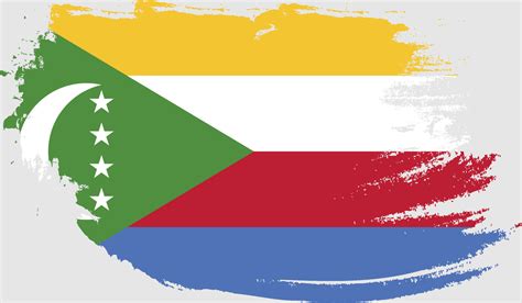 Comoros flag with grunge texture 9169820 Vector Art at Vecteezy