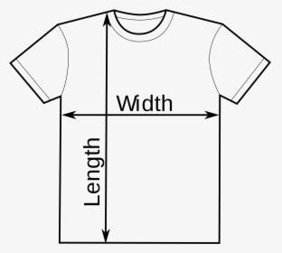 Transparent T Shirt Vector Png - T Shirt Size Diagram, Png Download - kindpng