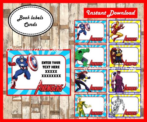 Avengers Name Tags Printable