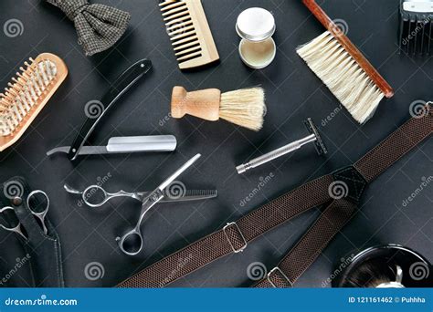 Barber Shop Tools and Equipment. Men`s Grooming Tools Stock Photo - Image of blade, barber ...