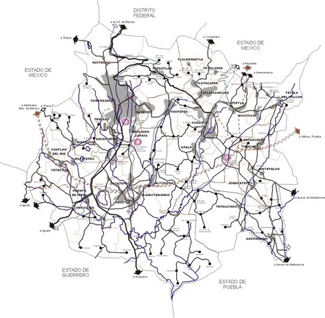 Map of Morelos - Full size