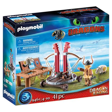 Playmobil Dragon Racing: Bocon With Sheep Shuttle Dreamworks Dragons ...