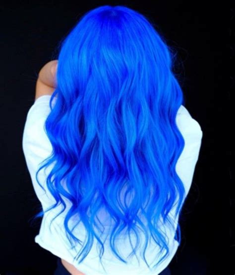 bright blue hair color