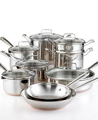 Emeril by All-Clad Stainless Steel Copper 14 Piece Cookware Set & Reviews - Cookware - Kitchen ...