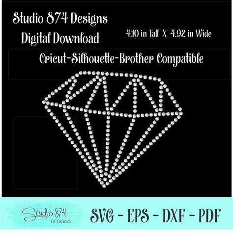 Diamond Rhinestone SVG Template - Small R4 (385748) | Cut Files | Design Bundles