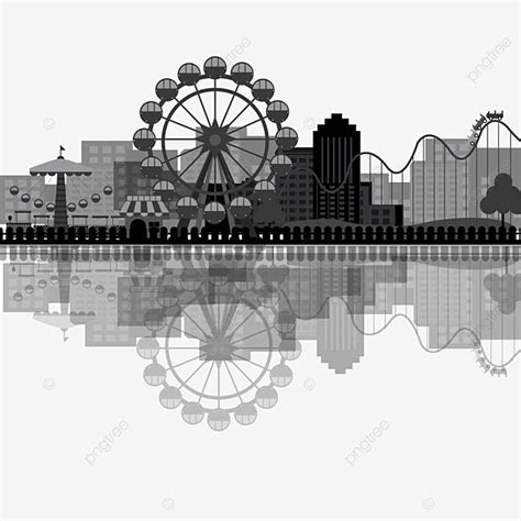 Ferris Wheel Simple Silhouette PNG Transparent, City Silhouette ...