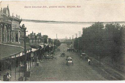 Alabama, AL, Opelika, S Railroad Ave Street Postcard | Opelika, Postcard, Alabama