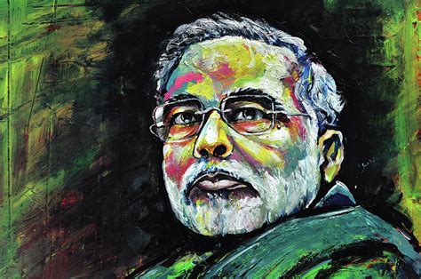 Portrait of Shri Narendra Modi Painting by Mrutyunjaya Dash - Pixels