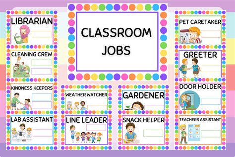 Classroom Job Chart for Your Home Daycare Childcare - Etsy