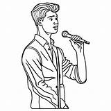 Dibujos Para Colorear De Cantantes Dibujar Una Dirección Cantante sketch template