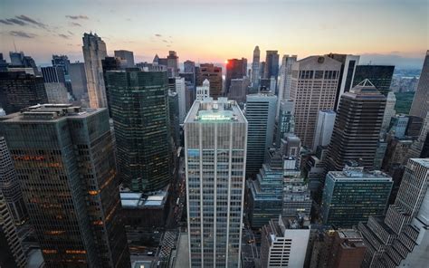 Aerial photo of New York City during dusk HD wallpaper | Wallpaper Flare