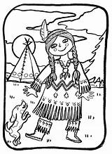Tipis Indios Indio Indigenas Indiani Kleurplaten Indianer Vaqueros  sketch template