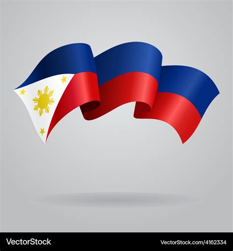 Philippines waving flag Royalty Free Vector Image