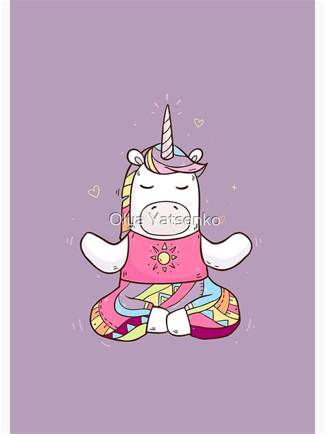 "Meditation Unicorn" Poster for Sale by olarty | Redbubble