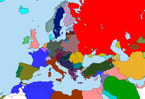 The Map Of Europe In 1920: A Historical Overview - World Map Colored Continents