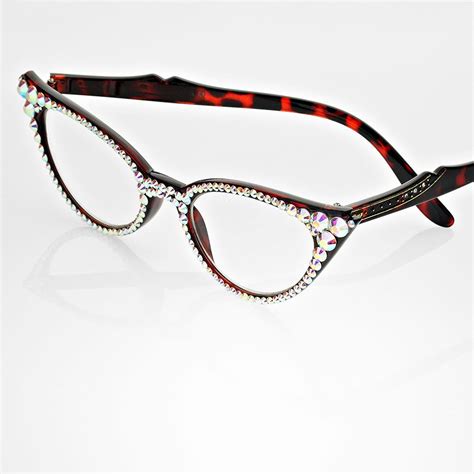 The Cat Eye Reading Glasses – Aurora Borealis | Glasses, Reading glasses, Rhinestone projects