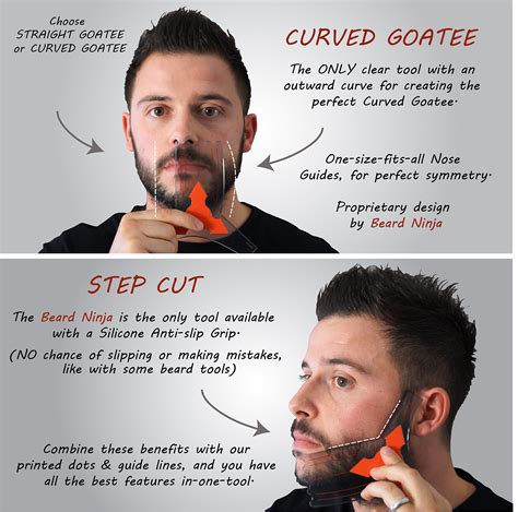 The BEARD NINJA - Beard Shaping Tool Template. Clear Shaper Guide for ...