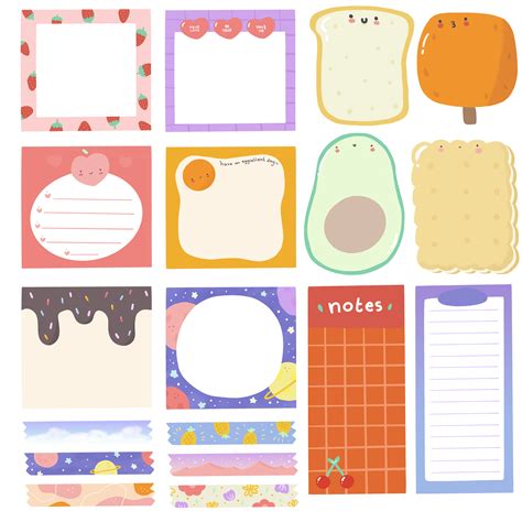 Paper Paper & Party Supplies Your Thoughts Cute Memo Note Sticker 3x Pack Journaling Memo ...