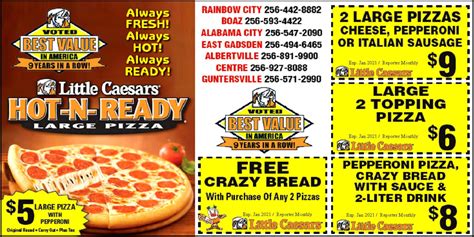 Little Caesars Coupons – Exp. Jan 2021 – The Reporter Monthly