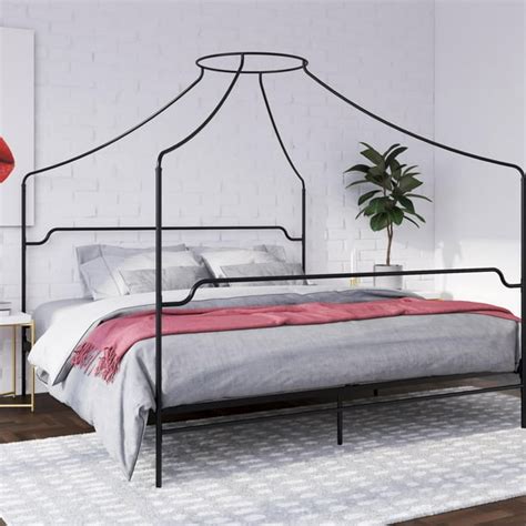 Novogratz Camilla Metal Canopy Bed, King Size Frame, Black - Walmart.com - Walmart.com