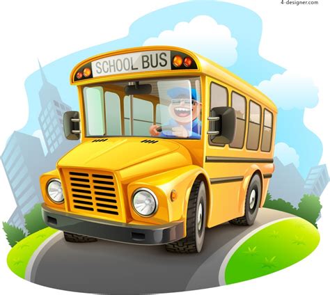 12 Cartoon School Bus Vector Images - Cartoon School Buses, Happy School Bus Clip Art and ...