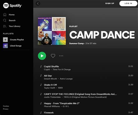 Summer Camp Music Playlists on Spotify