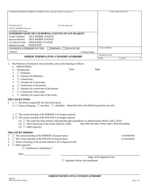 Form SJPR-303A - Fill Out, Sign Online and Download Fillable PDF, County of San Joaquin ...