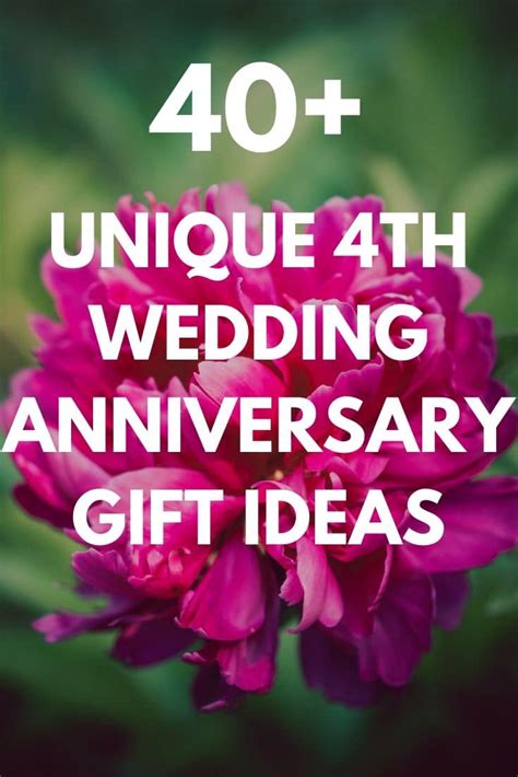 Best 4th Wedding Anniversary Gift Ideas for Him and Her: 35 Unique Floral & Fruity Presents to ...