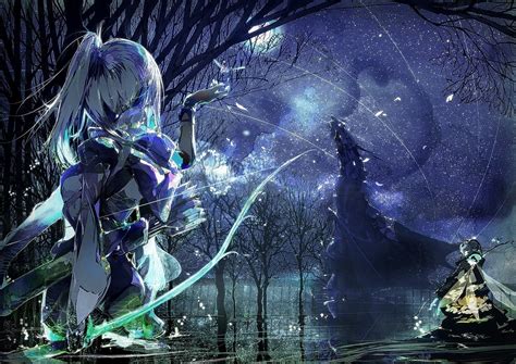 Wallpaper : 1518x1075 px, anime girls, bow and arrow, original ...