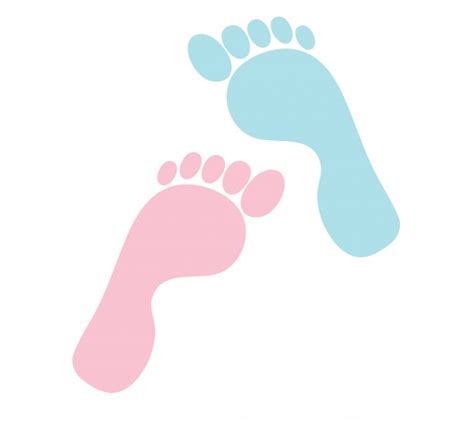 Blue Baby Footprints - ClipArt Best