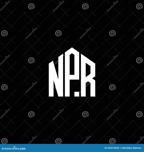 NPR Letter Logo Design on BLACK Background. NPR Creative Initials ...