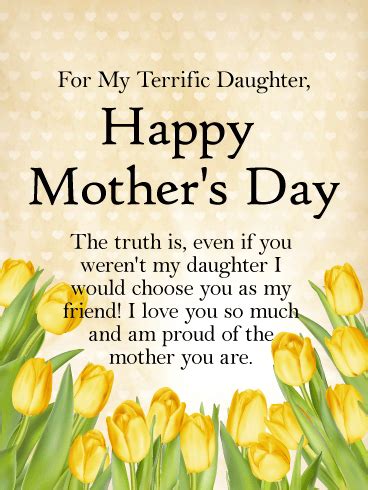 To my Terrific Daughter - Happy Mother's Day Card | Birthday & Greeting ...