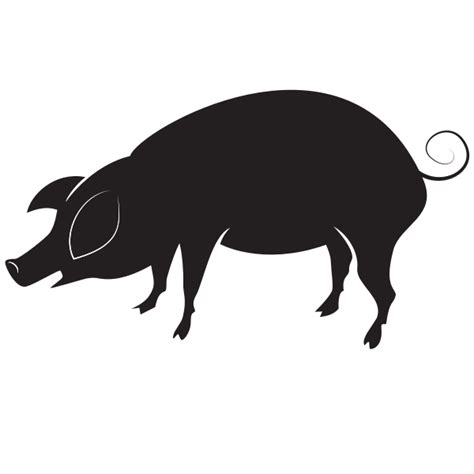 Pig silhouette graphics | Free SVG