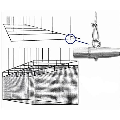 55' - 70' Suspended Batting Cage Frame - 1 1/2"