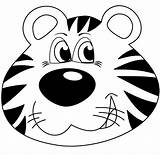Funny Tiger Face coloring Page  Download Print Or Color Online For Free sketch template