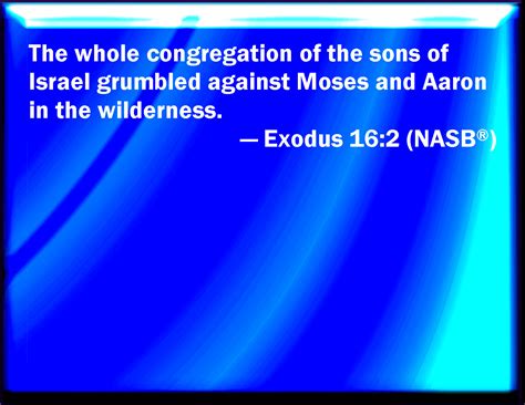 Exodus 16:2 And the whole congregation of the children of Israel ...