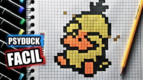 Como Dibujar A PsyDUck | PIXELART pokemon | PASO A PASO FACIL | how to draw pixel art pokemon ...