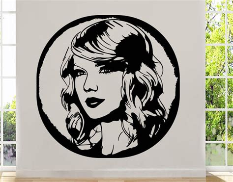 Art Portrait Taylor Swift Wall Decal Top Musician Vinyl - Etsy