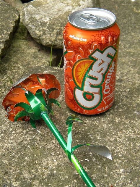 Soda Can Rose - Orange1 | Soda can crafts, Pop can crafts, Aluminum can crafts